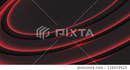 Abstract red curve on black design modern futuristic technology background vector Abstract red curve on black design modern futuristic technology background vector 116429428