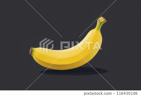 Modern banana illustration and black background 116430186