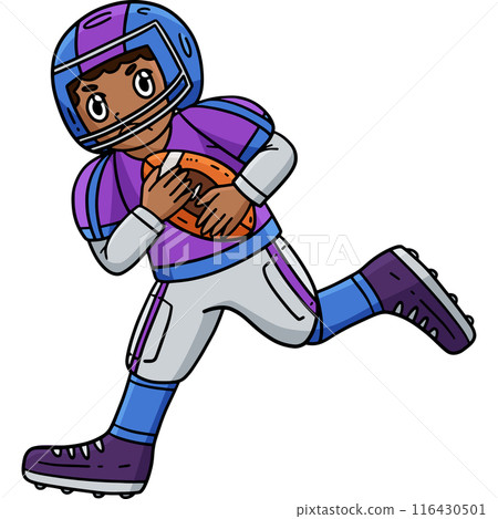 American Football Player Running for Goal Clipart American Football Player Running for Goal Clipart 116430501