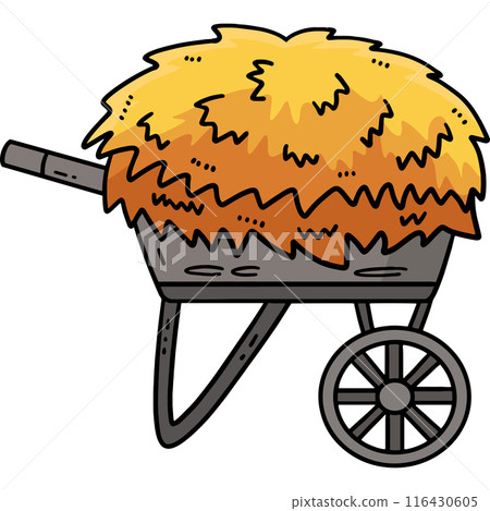 Wheelbarrow Hay Cartoon Colored Clipart Wheelbarrow Hay Cartoon Colored Clipart 116430605