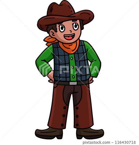 Cowboy Cartoon Colored Clipart Illustration Cowboy Cartoon Colored Clipart Illustration 116430718