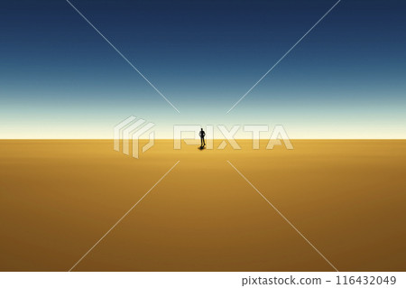 Man in the desert Man in the desert 116432049