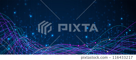 Neural network concept. Connected cells with links. High technology process. Abstract futuristic background. Vector art. Neural network concept. Connected cells with links. High technology process. Abstract futuristic background. Vector art. 116433217