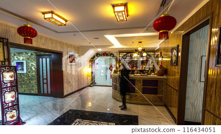 Chinese restaurant decorated in asian style timelapse hyperlapse. Chinese restaurant decorated in asian style timelapse hyperlapse. 116434051