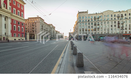 Walking on Stoleshnikov pedestrian street to Grand theatre in Moscow timelapse hyperlapse Walking on Stoleshnikov pedestrian street to Grand theatre in Moscow timelapse hyperlapse 116434076