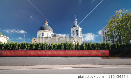 Church of St. James Zebedee in state Sloboda in Yakovoapostolsky lane timelapse hyperlapse, Moscow Church of St. James Zebedee in state Sloboda in Yakovoapostolsky lane timelapse hyperlapse, Moscow 116434254