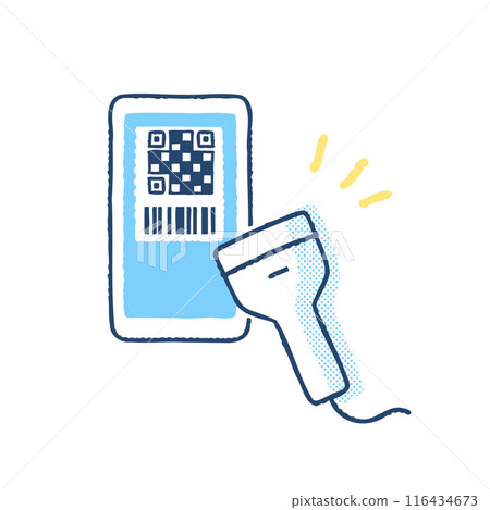 QR code payment via smartphone 116434673