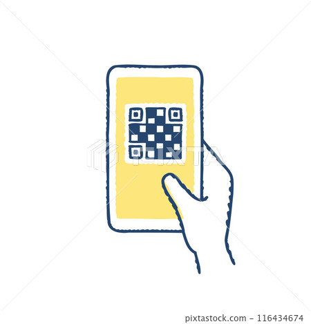 Smartphone and QR code 116434674