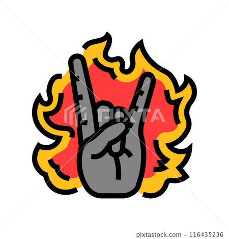 hardcore punk subculture style color icon vector illustration hardcore punk subculture style color icon vector illustration 116435236