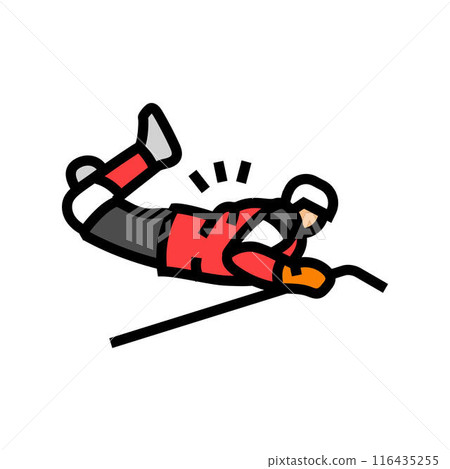 tripping ice hockey sport color icon vector illustration 116435255