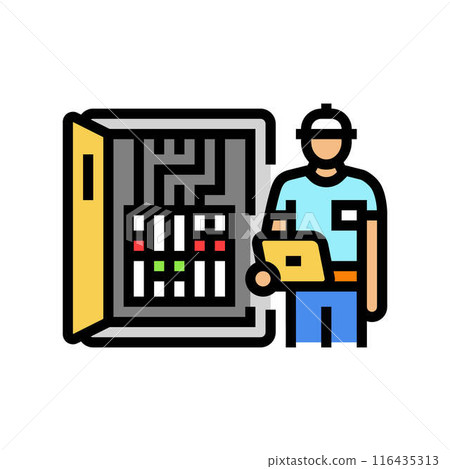 data logging audit energy color icon vector illustration data logging audit energy color icon vector illustration 116435313