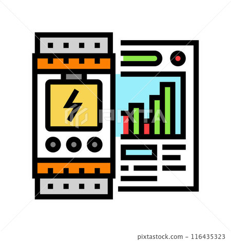 electrical audit color icon vector illustration electrical audit color icon vector illustration 116435323