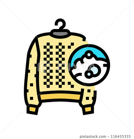 wool cleaning dry laundry wash color icon vector illustration wool cleaning dry laundry wash color icon vector illustration 116435335