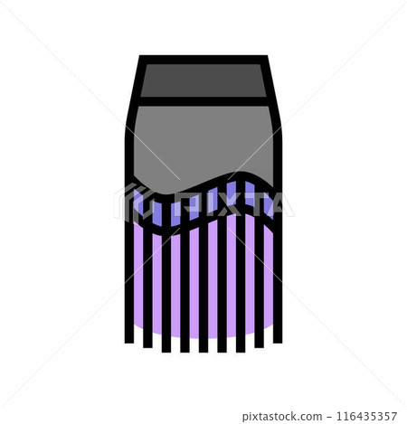 fringed skirts diy fashion handmade color icon vector illustration 116435357