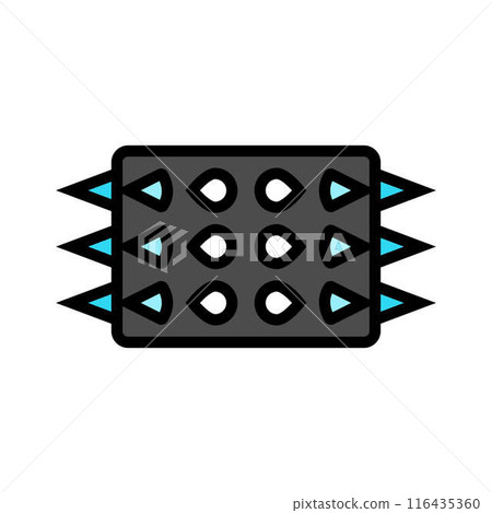 spikes accessories diy fashion handmade color icon vector illustration 116435360