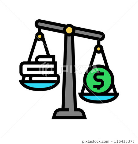 judicial corruption money business cash color icon vector illustration 116435375