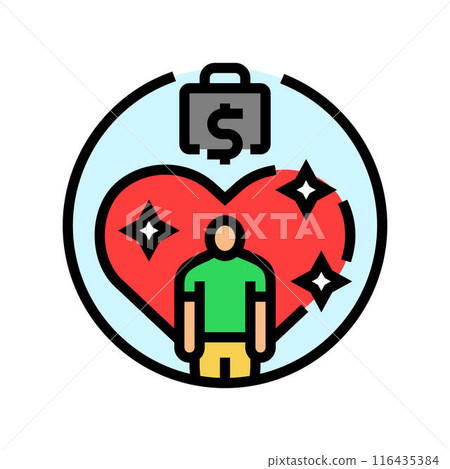 favoritism money business cash color icon vector illustration favoritism money business cash color icon vector illustration 116435384