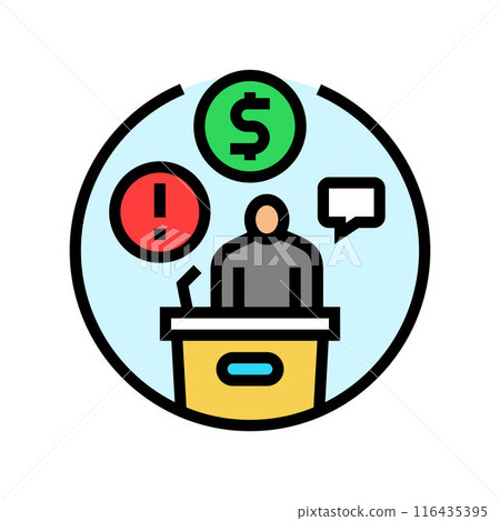 graft money business cash color icon vector illustration graft money business cash color icon vector illustration 116435395