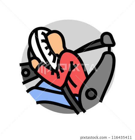 airbag car safety color icon vector illustration airbag car safety color icon vector illustration 116435411