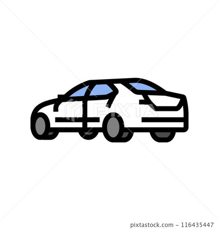 speed car transport color icon vector illustration 116435447