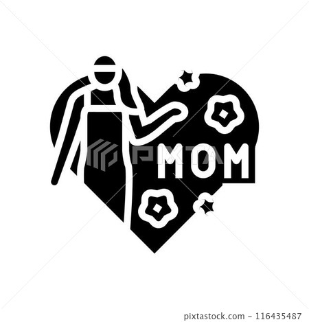 mothers day usa holiday glyph icon vector illustration mothers day usa holiday glyph icon vector illustration 116435487