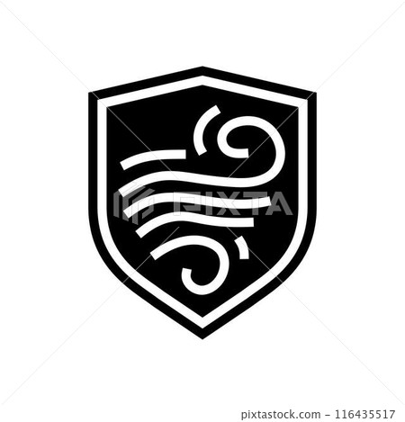 storm resistant label product caution glyph icon vector illustration 116435517