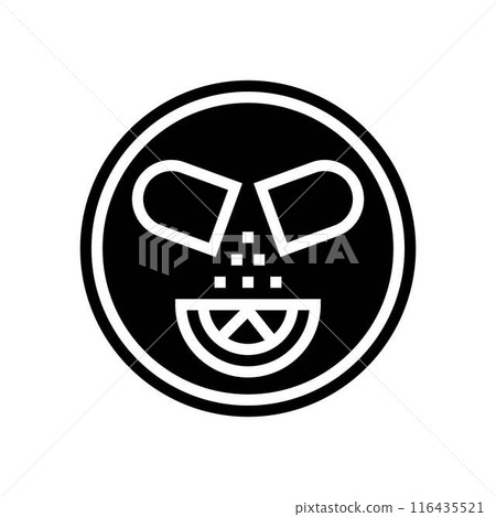 vitamin rich label product caution glyph icon vector illustration 116435521