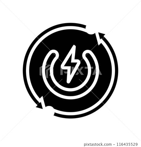 auto reset product label caution glyph icon vector illustration 116435529