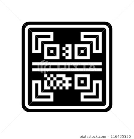 scan me product label caution glyph icon vector illustration scan me product label caution glyph icon vector illustration 116435530