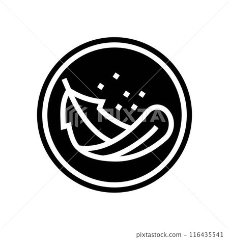 lightweight product label caution glyph icon vector illustration 116435541