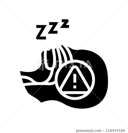 obstructive sleep apnea obesity overweight glyph icon vector illustration 116435589