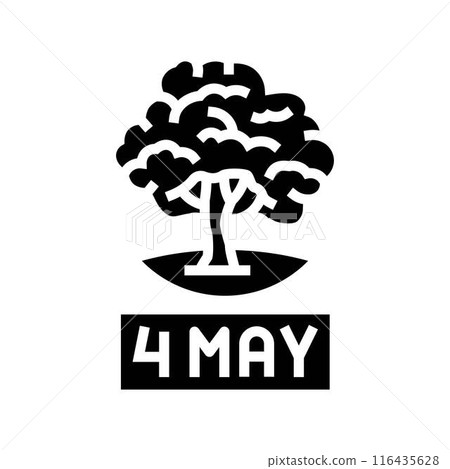 greenery day japanese holiday glyph icon vector illustration greenery day japanese holiday glyph icon vector illustration 116435628