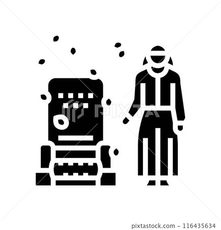 vernal equinox day japanese holiday glyph icon vector illustration 116435634
