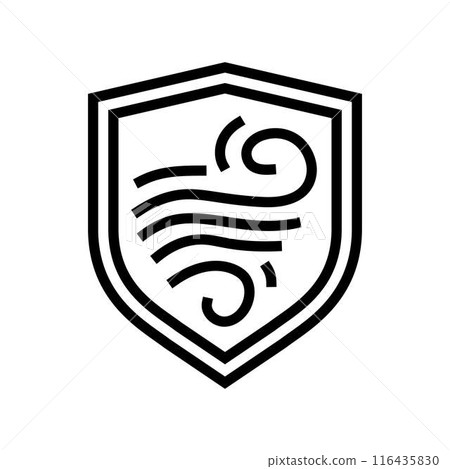 storm resistant label product caution line icon vector illustration 116435830