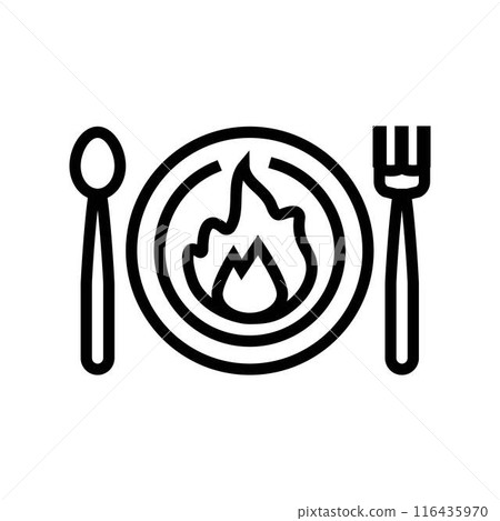 caloric deficit obesity overweight line icon vector illustration caloric deficit obesity overweight line icon vector illustration 116435970