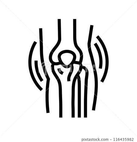 joint pain obesity overweight line icon vector illustration 116435982