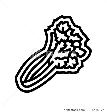 celery allergen free product food line icon vector illustration 116436124