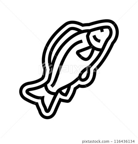 fish allergen free product food line icon vector illustration 116436134
