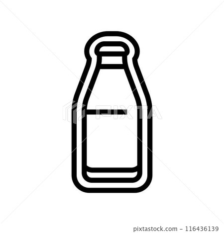 milk allergen free product food line icon vector illustration 116436139