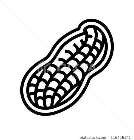 peanuts allergen free product food line icon vector illustration peanuts allergen free product food line icon vector illustration 116436141