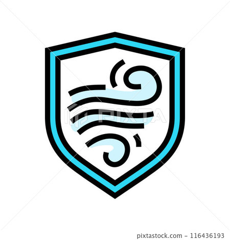 storm resistant label product caution color icon vector illustration 116436193