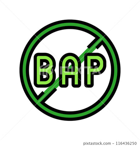 bpa free product label warning color icon vector illustration bpa free product label warning color icon vector illustration 116436250