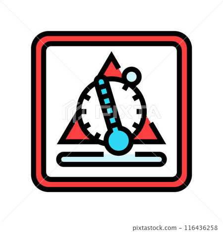 temperature sensitive product label warning color icon vector illustration temperature sensitive product label warning color icon vector illustration 116436258