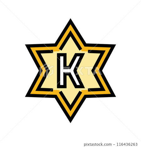 kosher product label warning color icon vector illustration 116436263