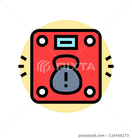 weight gain obesity overweight color icon vector illustration weight gain obesity overweight color icon vector illustration 116436273