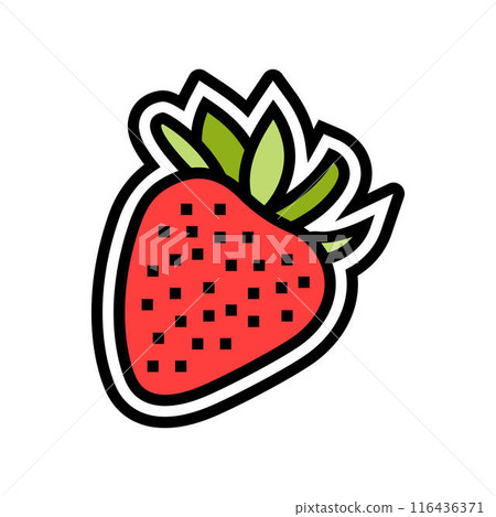 strawberries allergen free product food color icon vector illustration strawberries allergen free product food color icon vector illustration 116436371