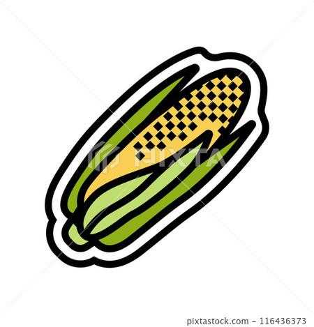 corn allergen free product food color icon vector illustration 116436373