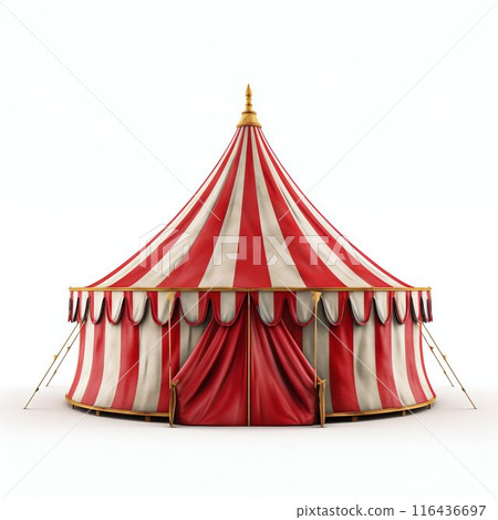 Circus Tent Showcase Isolated on White Background. Generative ai 116436697