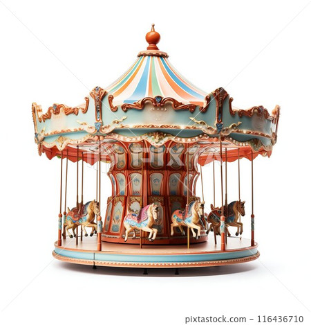 Carousel Isolated on White Background. Generative ai 116436710
