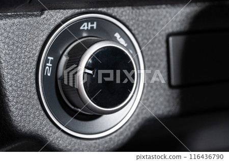 Close up of all wheel drive modes Close up of all wheel drive modes 116436790